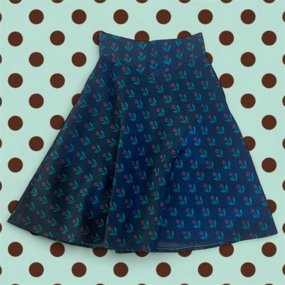 Vintage rose apron waist skirt